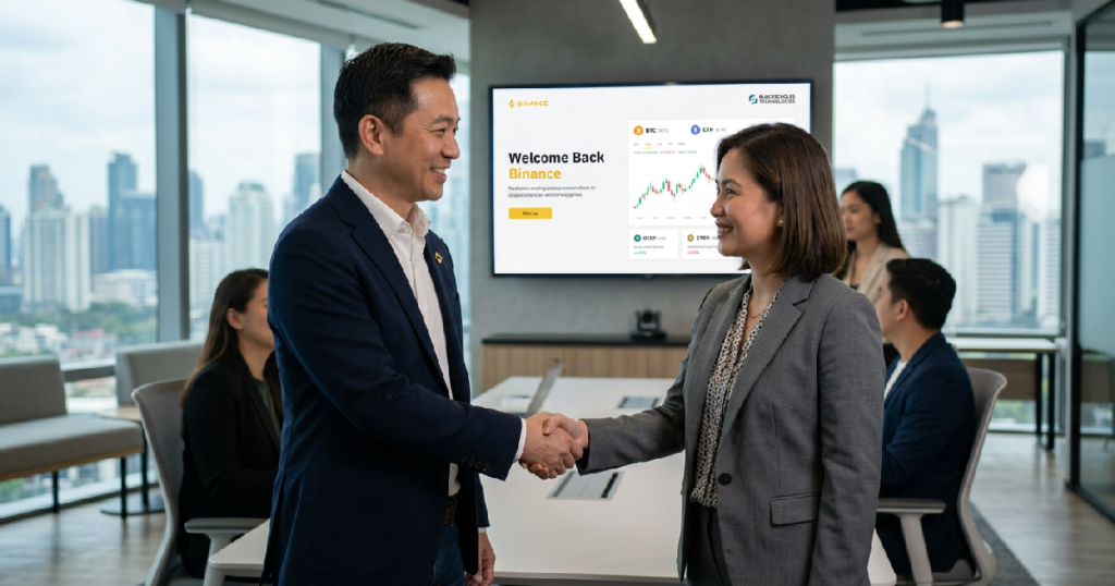 Binance Targets Philippines Return via BlockScholes Technologies Sandbox Partnership
