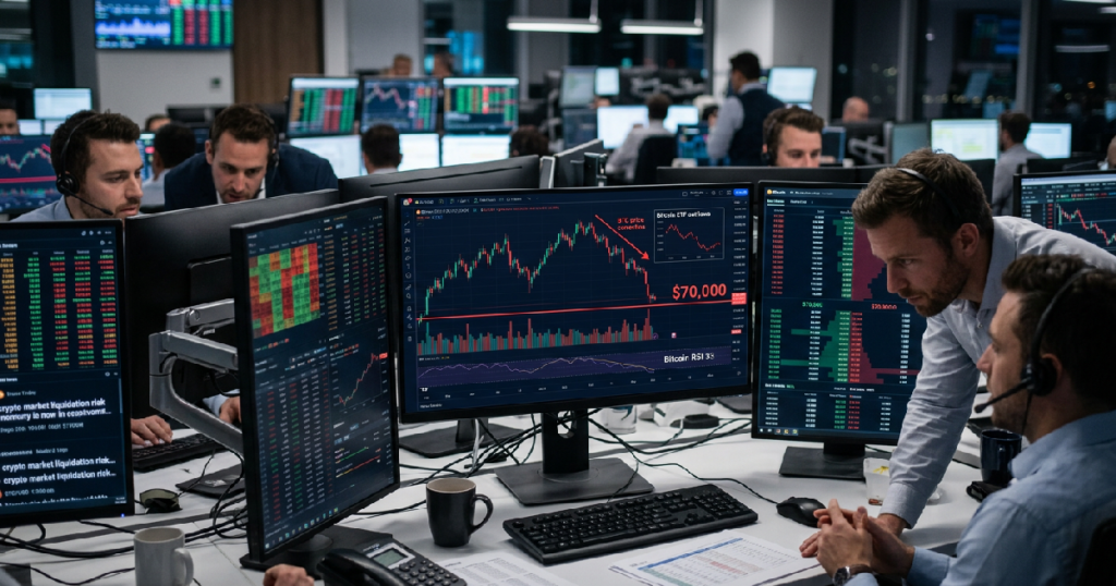 Bitcoin targets $70,000 support, faces $1.26 billion ETF outflows