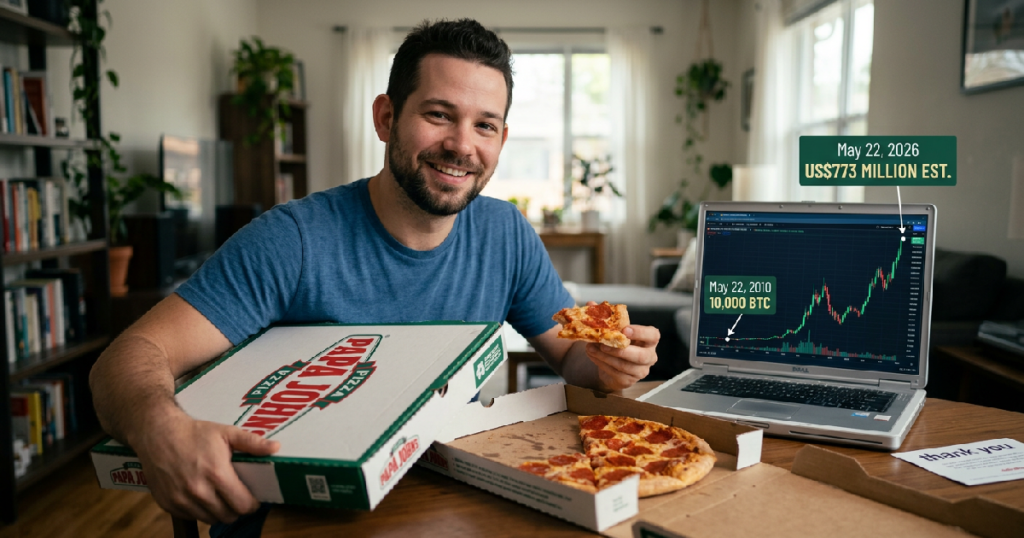 Bitcoin Pizza Day: Laszlo Hanyecz’s 10,000 BTC Purchase Reaches $773 Million Valuation