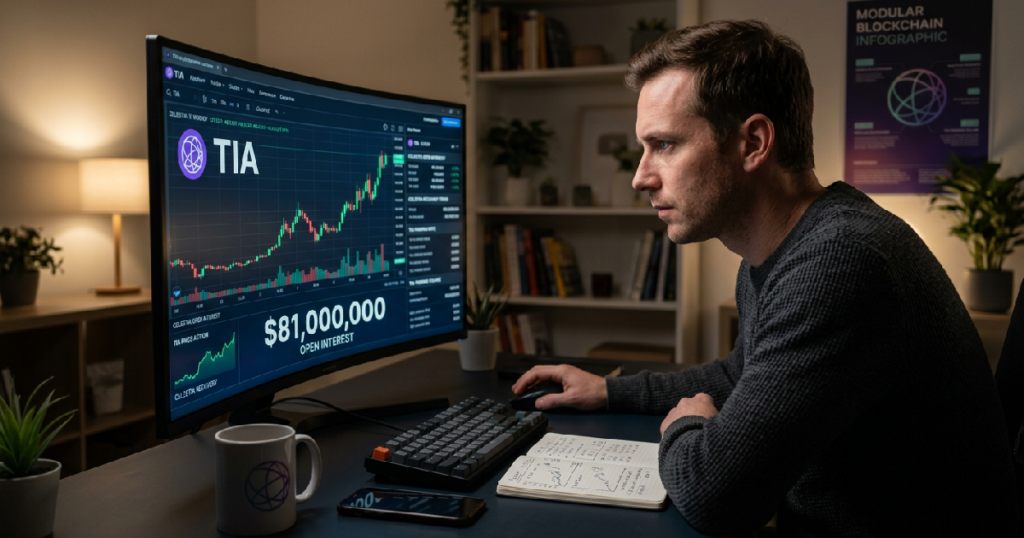 Celestia Open Interest Reaches $81M as TIA Tests Critical Resistance Zone