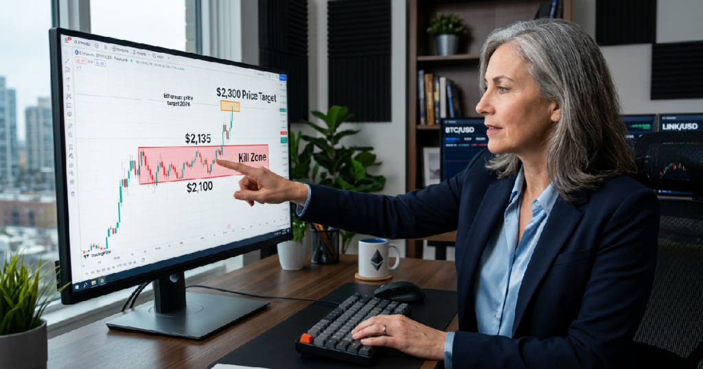 Analyst Lingrid sets Ethereum Kill Zone buy range amid $2,300 price target