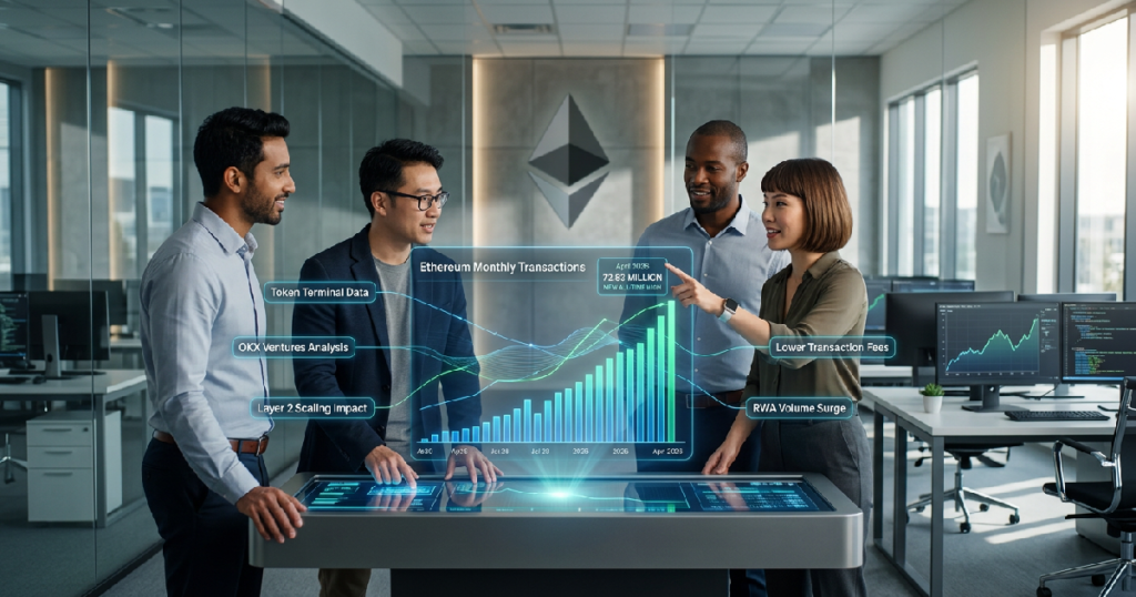 Ethereum Monthly Transactions Set All-Time High at 72.83 Million