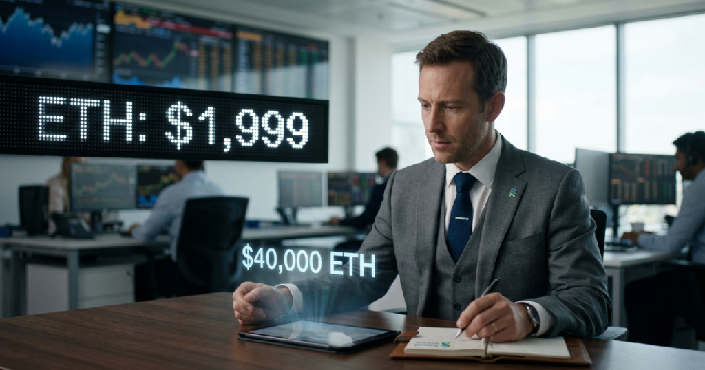 Ethereum drops below $2,000, Standard Chartered maintains $40,000 forecast