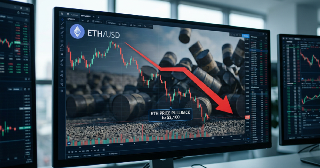 Ethereum Price Pullback to $2,100 Pits Oil Pressure Against Tokenization Bets