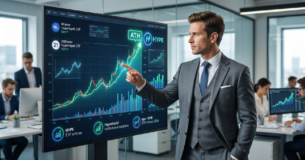 HYPE token sets new all-time high as institutional ETF inflows accelerate