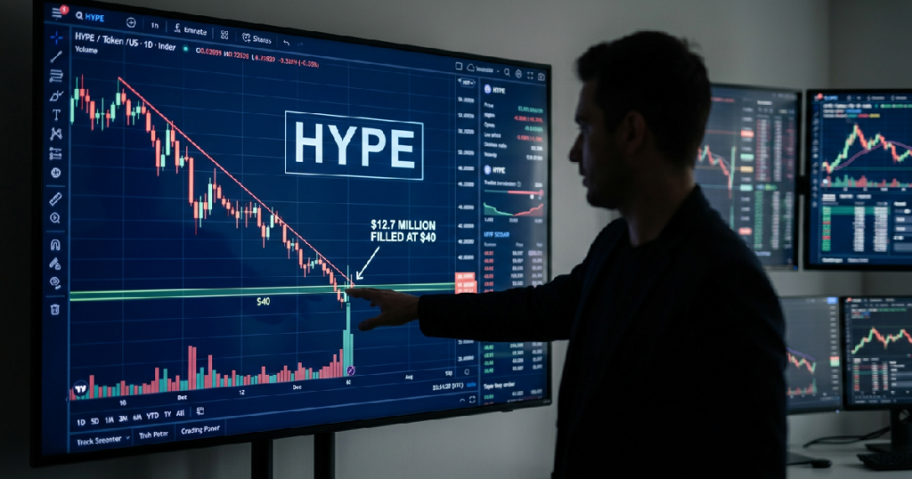 Hyperliquid Whale Defends $40 Level with $12.7 Million Long Bet After Price Slide