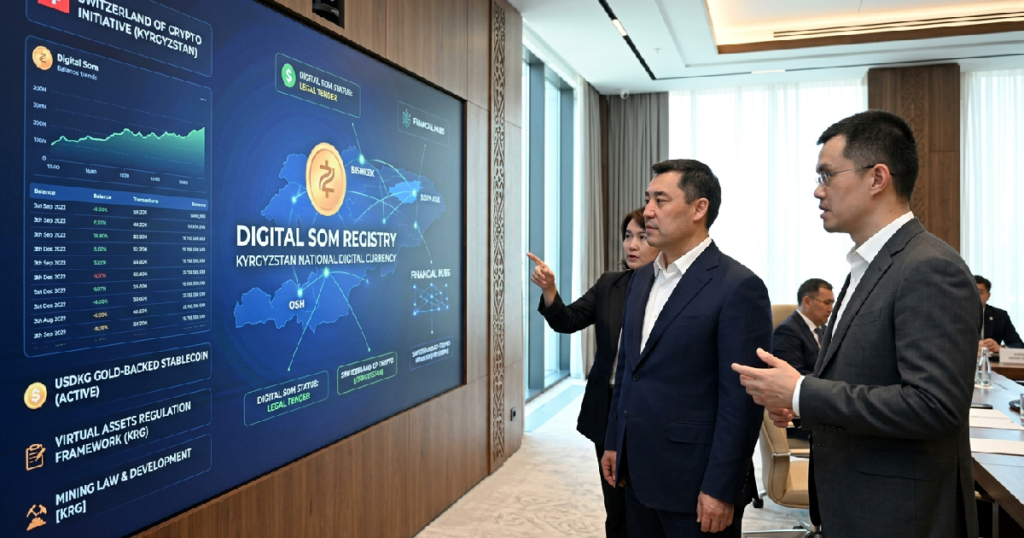 Kyrgyzstan targets Switzerland of Crypto status with digital som and strategic advisor Changpeng Zhao