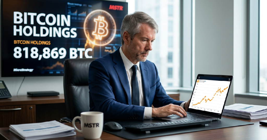 Michael Saylor Signals New Strategy Bitcoin Purchase via X as Holdings Reach 818,869 BTC