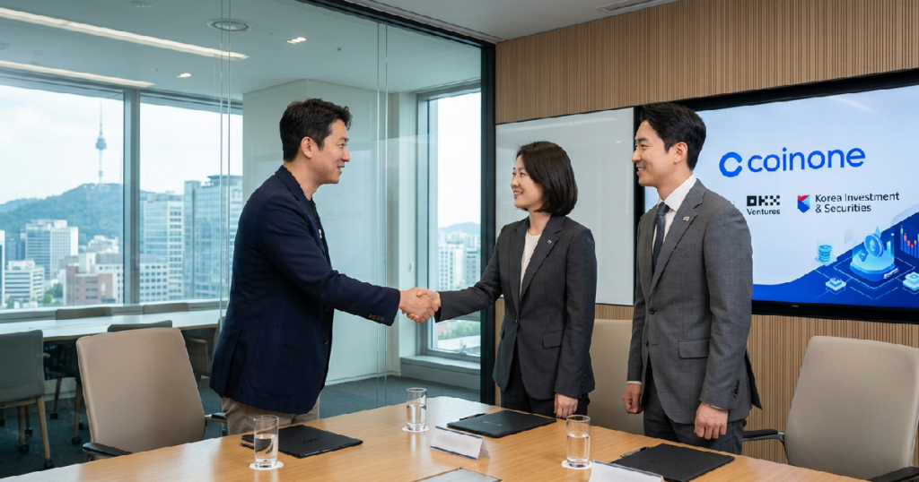 OKX Ventures and Korea Investment & Securities acquire 19.6% each in Coinone for $106 million