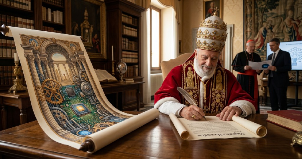 Pope Leo the Fourteenth compares AI to Industrial Revolution in new encyclical Pope Leo the Fourteenth compares AI to Industrial Revolution in new encyclical