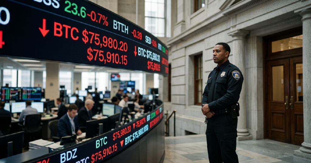 SEC postpones crypto stock plans as Bitcoin drops under $76,000 mark