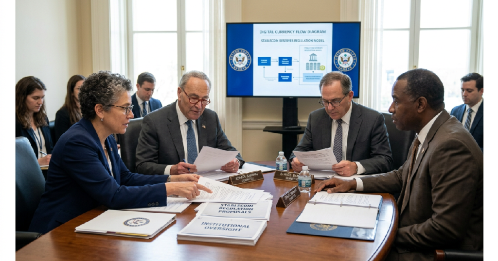 Stablecoin Regulation Moves Toward Institutional Phase as Senate Refines Oversight Goals