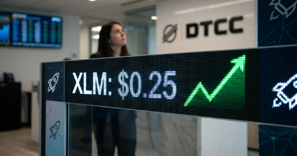 Stellar surges 22.85% to $0.25 after DTCC picks network for tokenization pilot