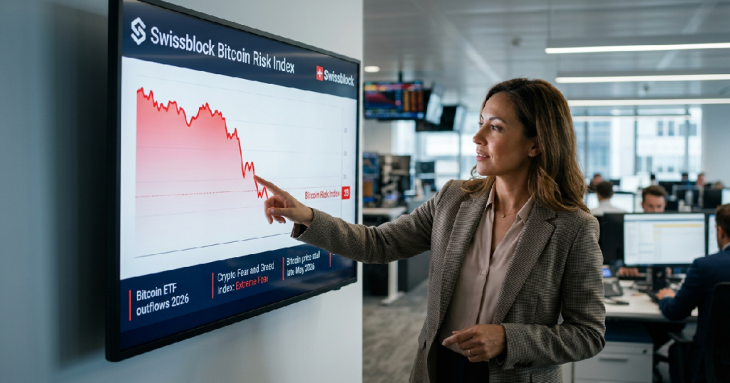 Swissblock warns Bitcoin Risk Index hits 33 amid institutional sell-off Swissblock warns Bitcoin Risk Index hits 33 amid institutional sell-off