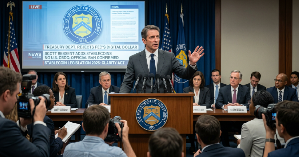 Scott Bessent rejects central bank digital currency on May 29, 2026 Scott Bessent rejects central bank digital currency on May 29, 2026