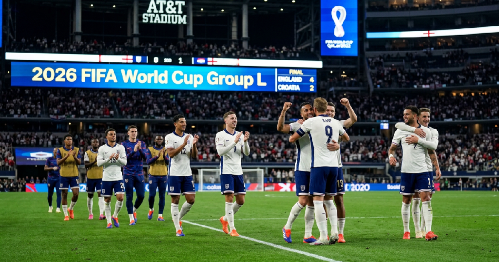 England leads Group L after 4-2 win over Croatia at AT&T Stadium 2026 FIFA World Cup Group L: England leads Group L after 4-2 win over Croatia at AT&T Stadium