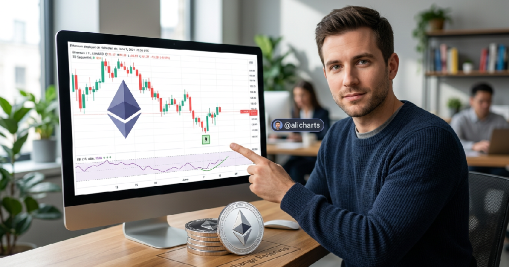Ali Martinez flags Ethereum TD Sequential "9" buy signal on June 7