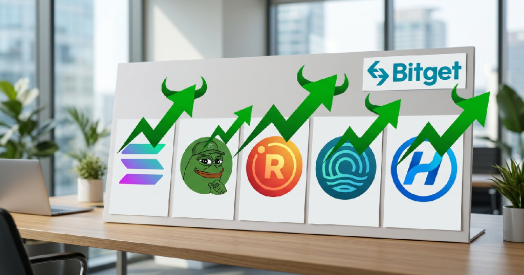 Bitget analysts target Solana, Pepe, Render, Ondo, Hyperliquid for 40x gains