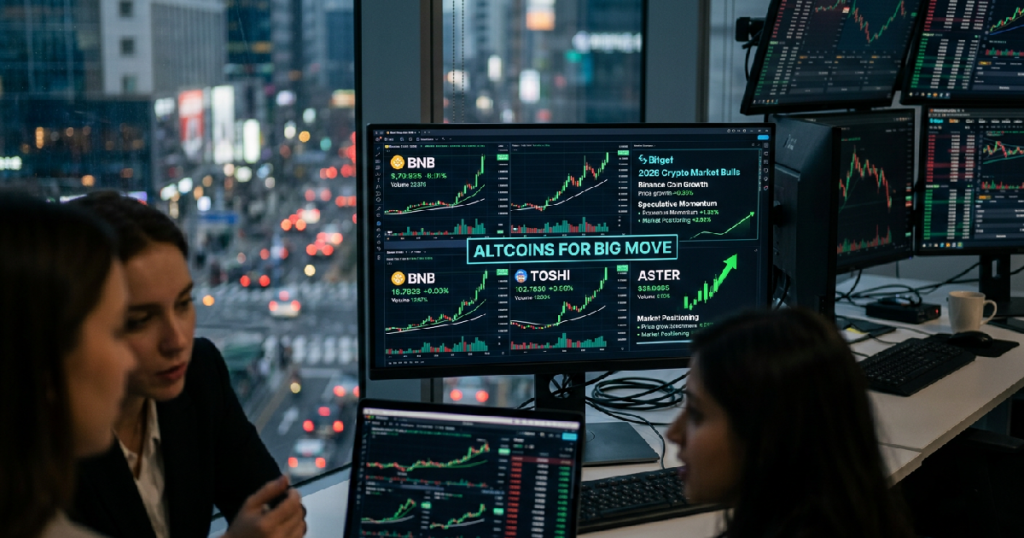 Binance Coin, Toshi, and Aster emerge as top beneficiaries of expanding market liquidity