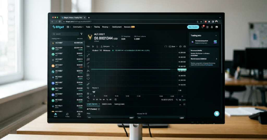 Altdeer (ALT) trades at $0.0001344 with zero 24-hour volume on Bitget