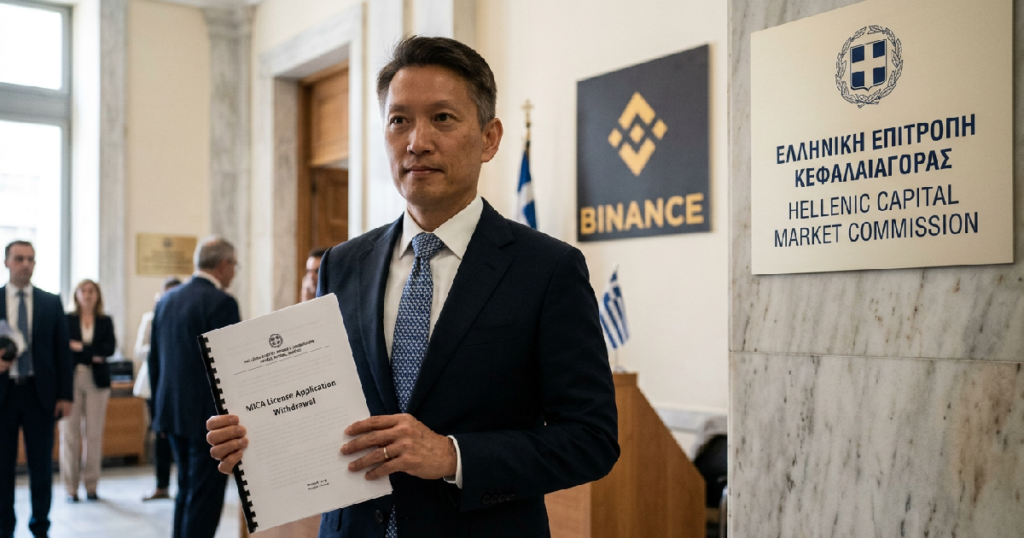Binance withdraws Greek MiCA license application on June 24, 2026