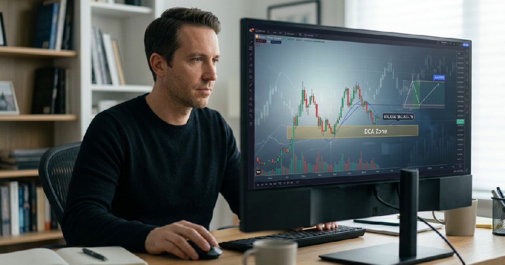Bitcoin enters dollar-cost averaging zone as price hits $63,823.76