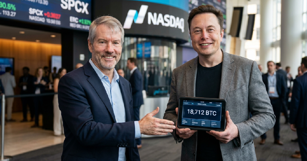 Michael Saylor congratulates Elon Musk as SpaceX reveals 18,712 Bitcoin