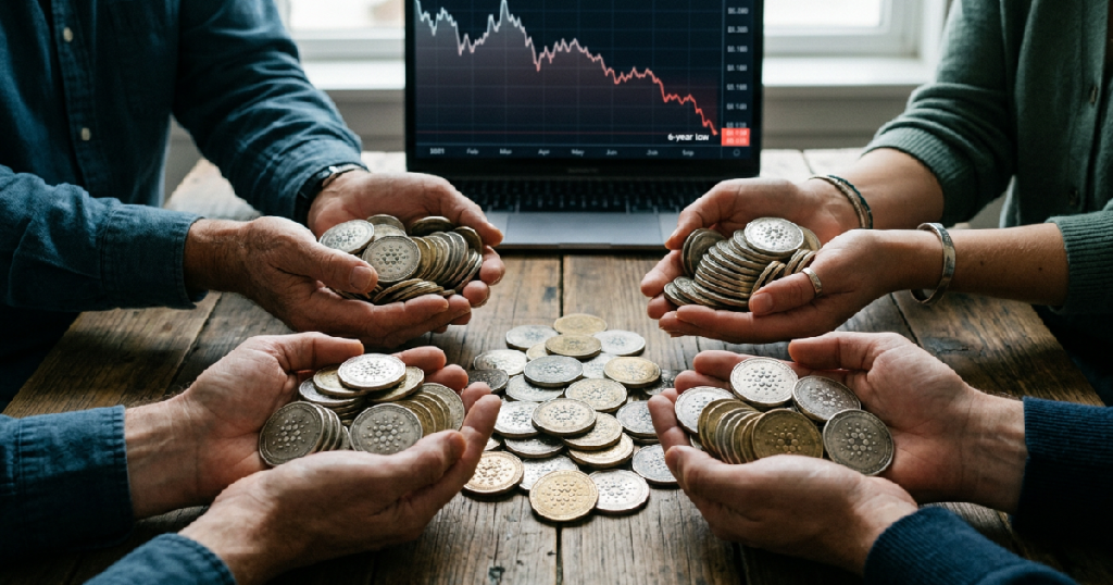 Cardano whales accumulate 370 million ADA as token hits six-year low of $0.139