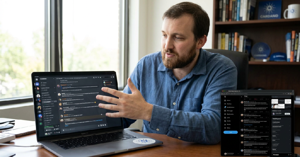 Charles Hoskinson shifts engagement to Discord, citing X's "endless drama