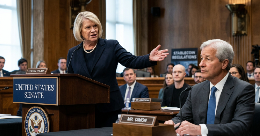 Senator Cynthia Lummis dismisses Jamie Dimon's stablecoin bill criticisms as "offensive