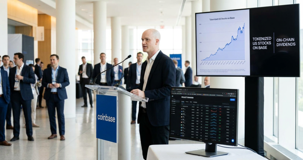 Coinbase launches tokenized US stocks with on-chain dividends for institutions