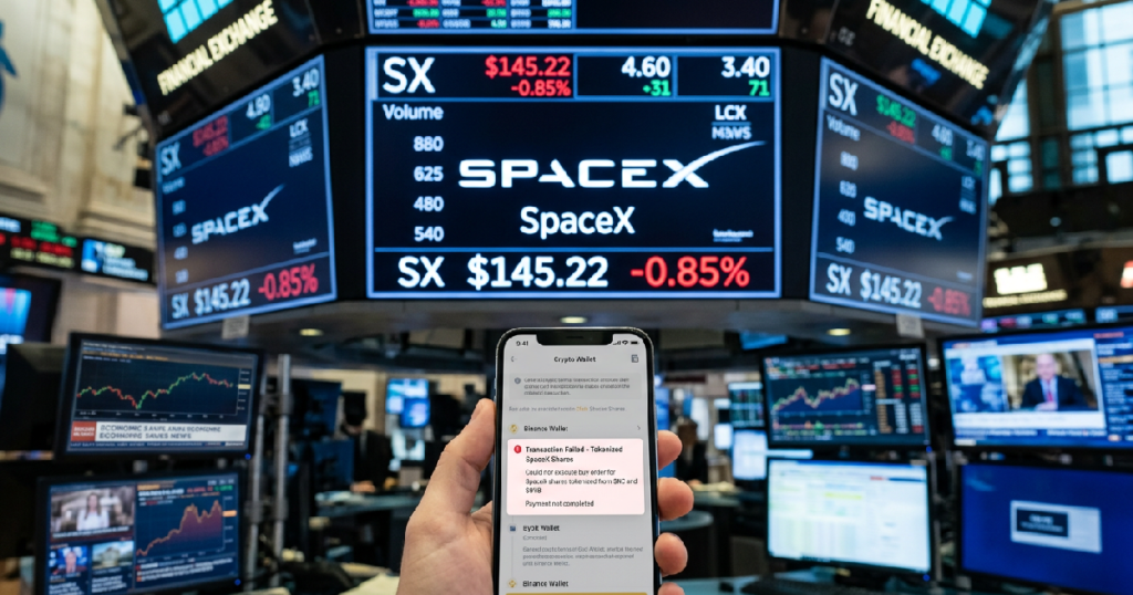 Crypto investors miss out on $1 dollar in tokenized SpaceX stock