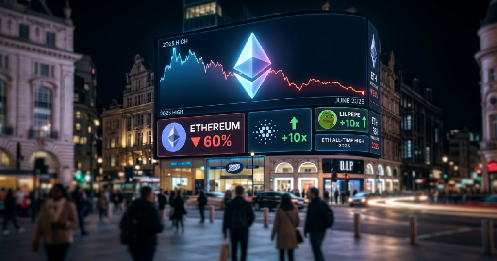 Ethereum opens June 2026 at $1,972, 60% below its 2025 peak