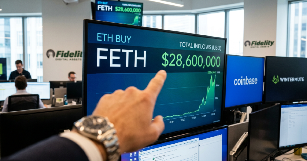 Fidelity Ethereum Fund buys $28.6 million in ETH on June 9, 2026