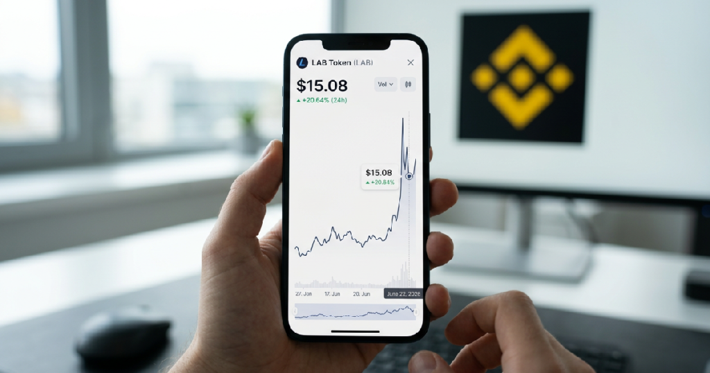 LAB token surge: LAB token climbs 20.64% to $15.08 on June 22, 2026