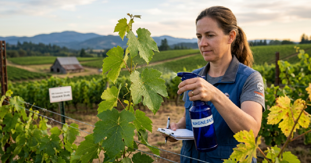 Oregon State University researchers confirm foliar magnesium fails to boost grape yield