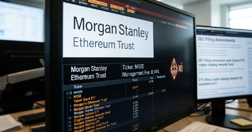 Morgan Stanley Ethereum ETF: Morgan Stanley reveals 0.14% fee for new Ethereum and Solana ETFs