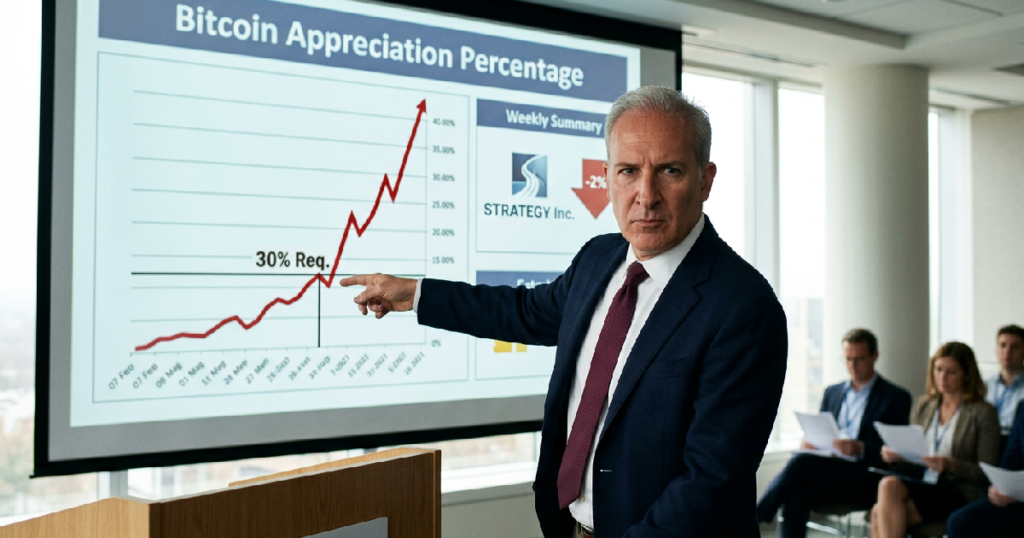 Peter Schiff warns Strategy Inc. faces “death spiral” over 30% Bitcoin appreciation need Peter Schiff warns Strategy Inc. faces "death spiral" over 30% Bitcoin appreciation need