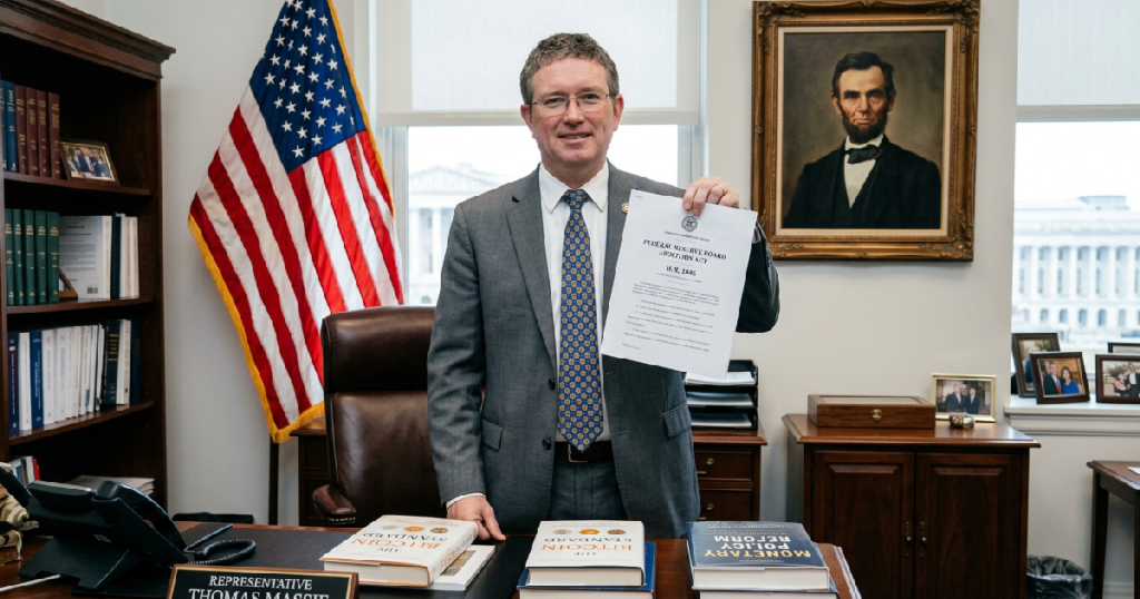 Thomas Massie reintroduces bill to abolish Federal Reserve, citing inflation