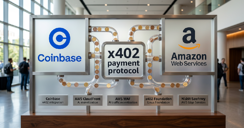 Coinbase and Amazon Web Services integrate payment protocol for AI traffic monetization Coinbase and Amazon Web Services integrate payment protocol for AI traffic monetization