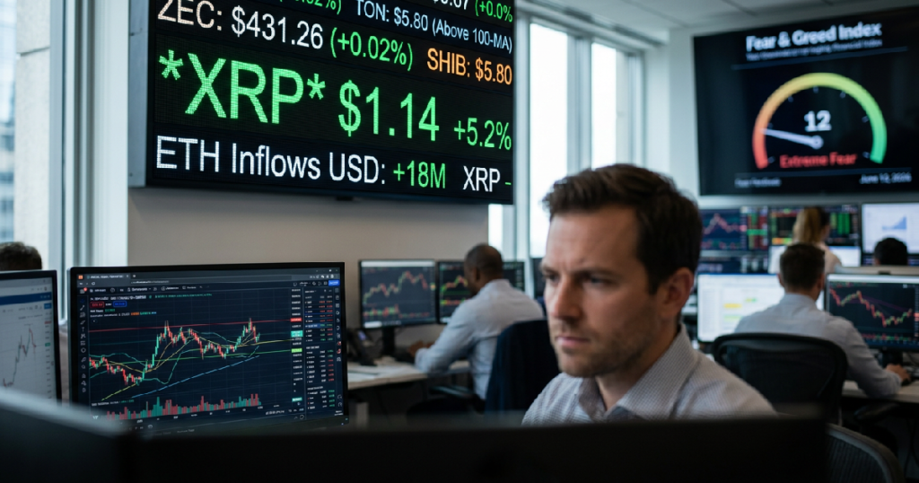 XRP sees $18 million institutional inflow as Zcash gains 0.02% to $431.26