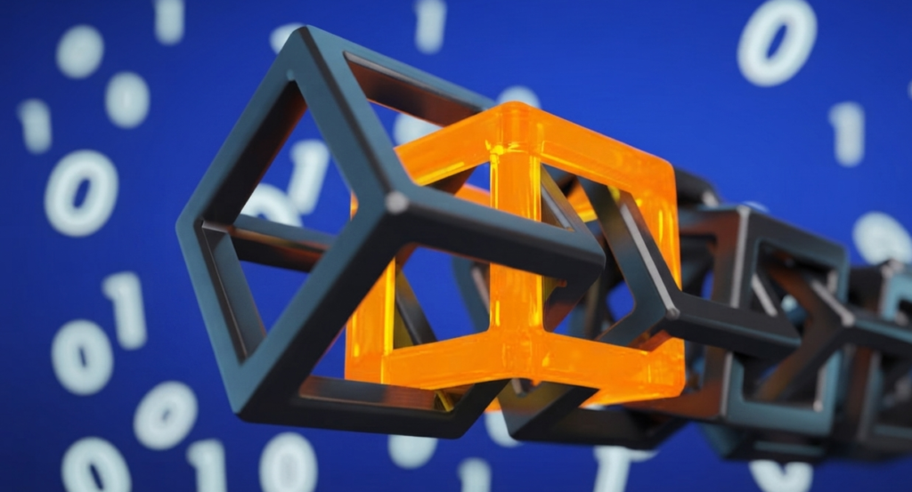 The Blockchain Trilemma: Why Fast, Cheap, and Secure is Crypto’s Greatest Myth 3D conceptual illustration representing the blockchain trilemma of security, scalability, and decentralization