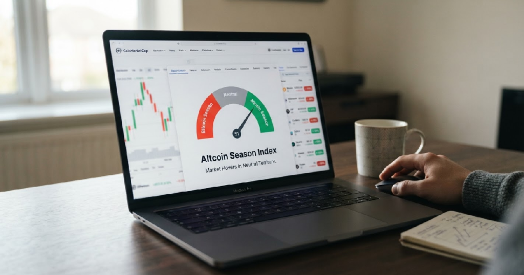 CoinMarketCap Altcoin Season Index Reaches 51, Signaling Neutral Market Phase CoinMarketCap Altcoin Season Index Reaches 51, Signaling Neutral Market Phase