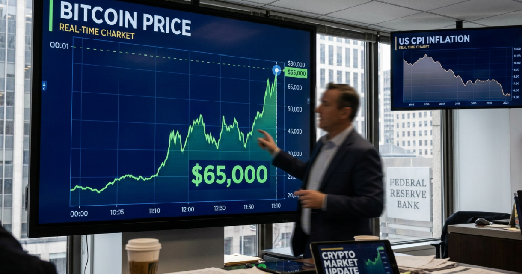 Bitcoin $65,000: Bitcoin rallies past $65,000 as cooler US inflation data boosts risk assets