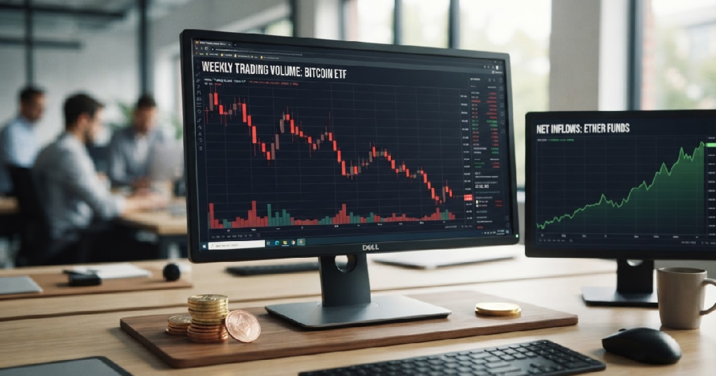 Bitcoin ETF trading volume falls to multi-month low as Ether funds dominate inflows