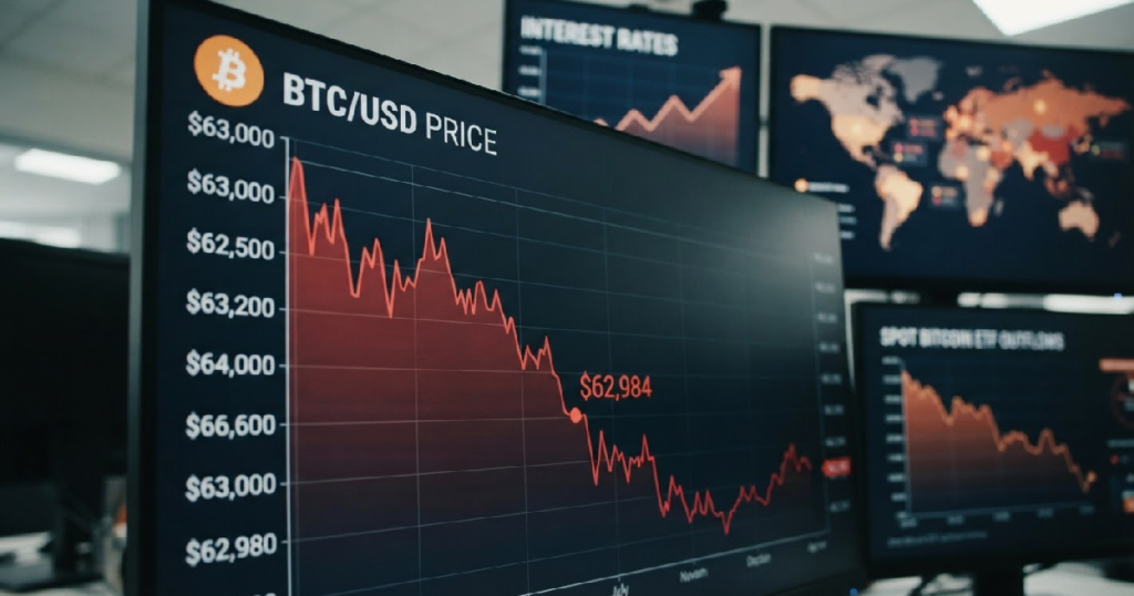 Bitcoin falls 63000: Bitcoin falls under 63000 amid macro pressures
