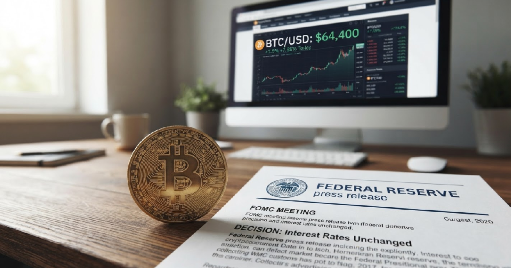 Bitcoin interest rates: Bitcoin surges to $64,400 after Federal Reserve holds interest rates