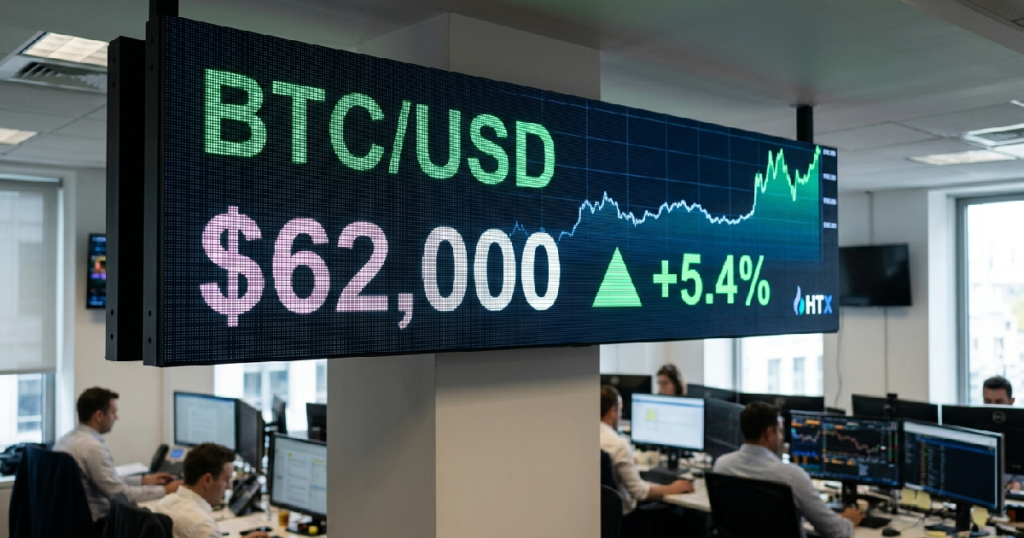 Bitcoin price surge past $62,000 as market recovers from record June outflows