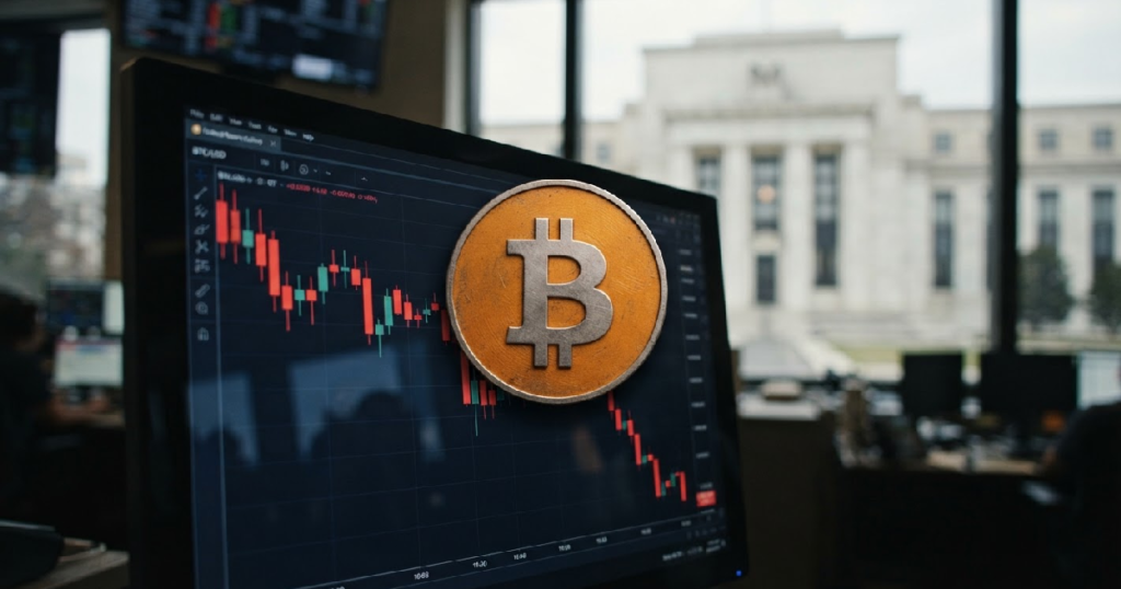 Bitcoin retreats sharply as Federal Reserve signals hawkish policy shift
