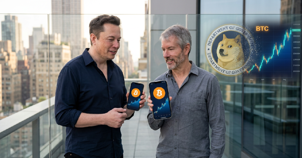 Musk and Saylor's July 4 Posts Ignite Bitcoin Speculation as DOGE Program Ends